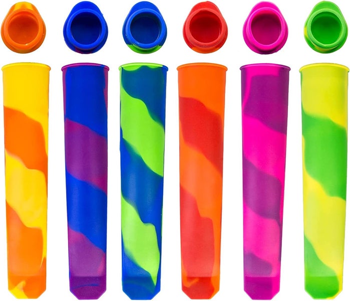6 Pack Popsicle Molds, Reusable Baby Popsicle Molds for Homemade, Multi-Color Carousel 1
