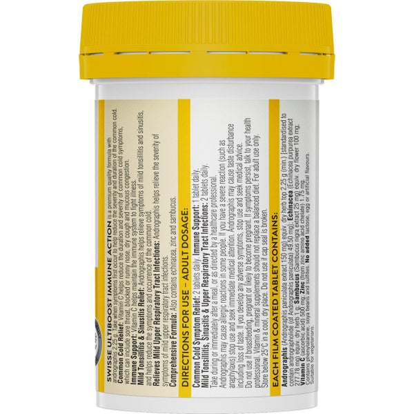 Swisse Ultiboost Immune Action 60 Tablets Carousel 2