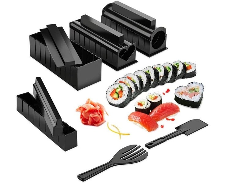 Sushi Maker Kit 10 Pieces Complete Sushi Making Kit DIY Sushi Set for Beginne Carousel 1
