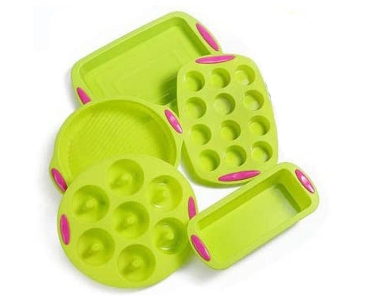 Silicone baking molds set, silicone cake mold, loaf pan, fruit base pan, roun Carousel 1