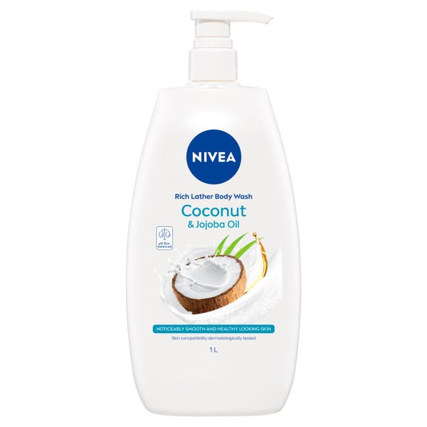 NIVEA Rich Moisture Coconut & Jojoba Oil Body Wash 1L Carousel 1
