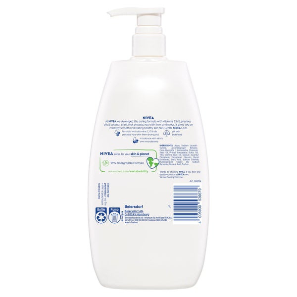 NIVEA Rich Moisture Coconut & Jojoba Oil Body Wash 1L Carousel 2