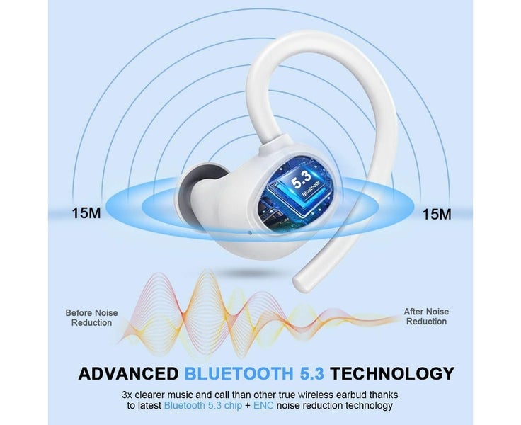 Wireless Earbud Bluetooth 5.3 Headphones Sport Earphones 48H Playtime Ear Bud Carousel 2