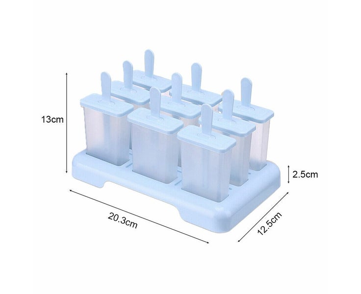 9 Cells Block Moulds Ice Cream Mold Icy Pole Jelly Pop Popsicle Maker Mould T Carousel 1