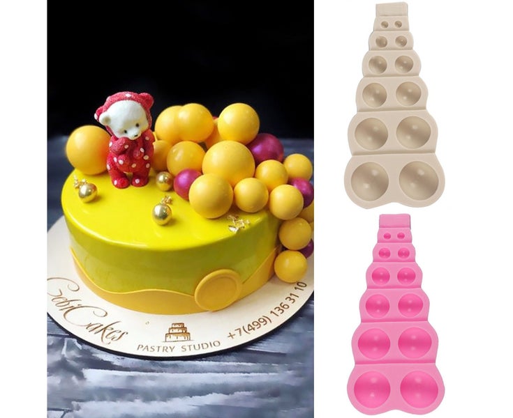 Silicone Mold Easy Removal Unique Shape Silicone Half Round Baking Mold Makin Carousel 2