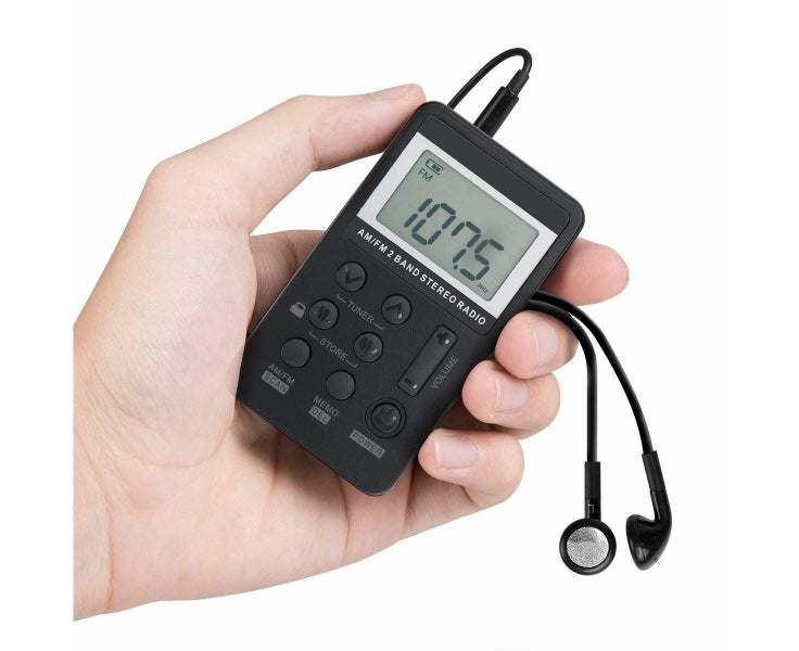 Personal AM/FM Pocket Radio Portable,Mini Digital Tuning Walkman Radio,with R Carousel 2