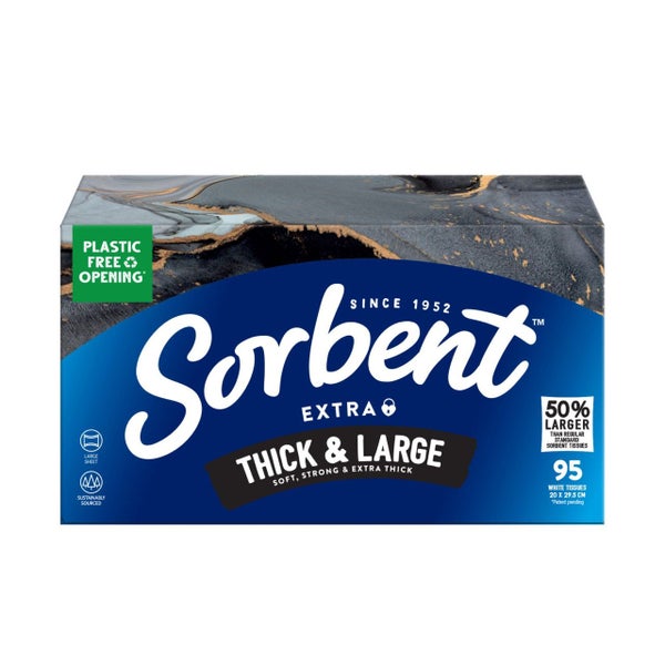 Sorbent Thick & Large Facial Tissues - 95 Sheets Carousel 1