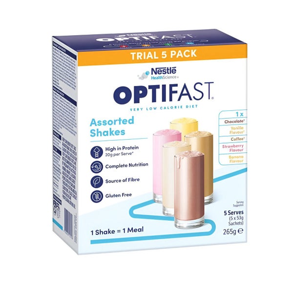 Optifast VLCD Shake Trial Assorted 5 Pack 53g Carousel 1