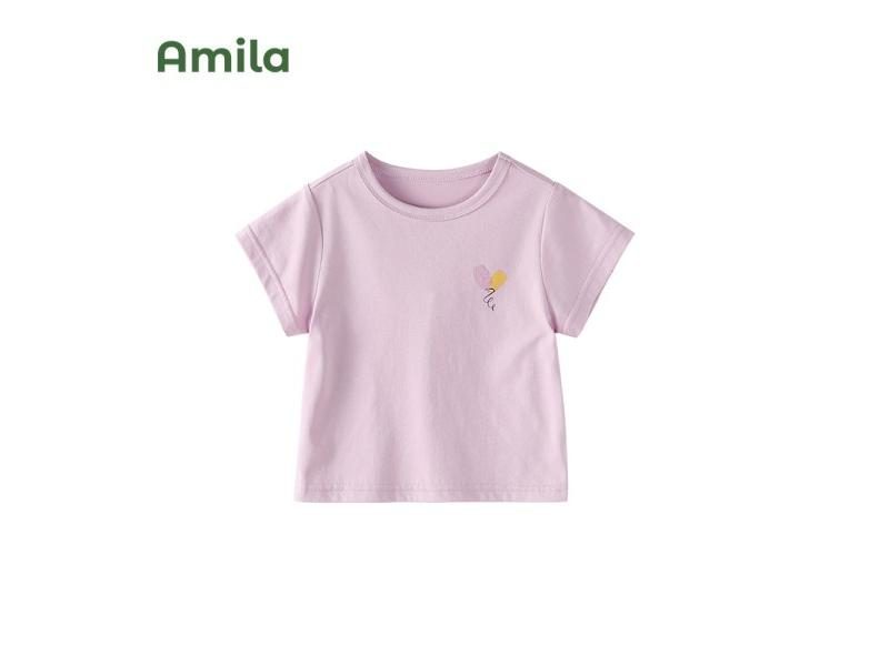 Amila Children's Summer Black Tech Ice Silk Cool Antibacterial T-shirt For Boys Carousel 1