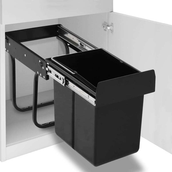 vidaXL Kitchen Cupboard Pull-out Dustbin Soft-Close 20 L Carousel 1