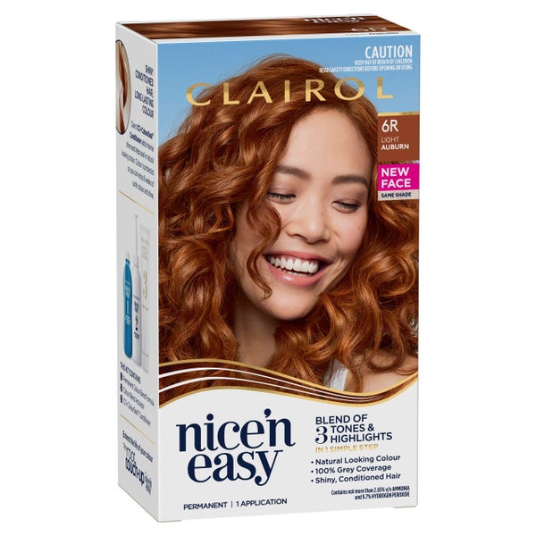 Clairol Nice 'N Easy 6R Natural Light Auburn Permanent Hair Colour Carousel 1