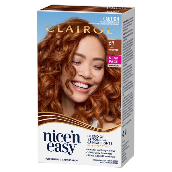 Clairol Nice 'N Easy 6R Natural Light Auburn Permanent Hair Colour Carousel 8