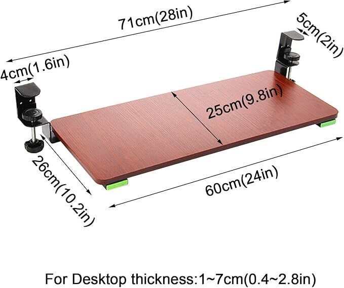 Keyboard Tray Under Desk – Clamp On Keyboard Drawer Computer Stand Carousel 2