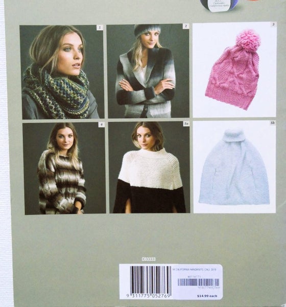 Cleckheaton Cowl, Beanie, Sweater, Poncho & Cardigan 8ply Knitting Booklet Carousel 2