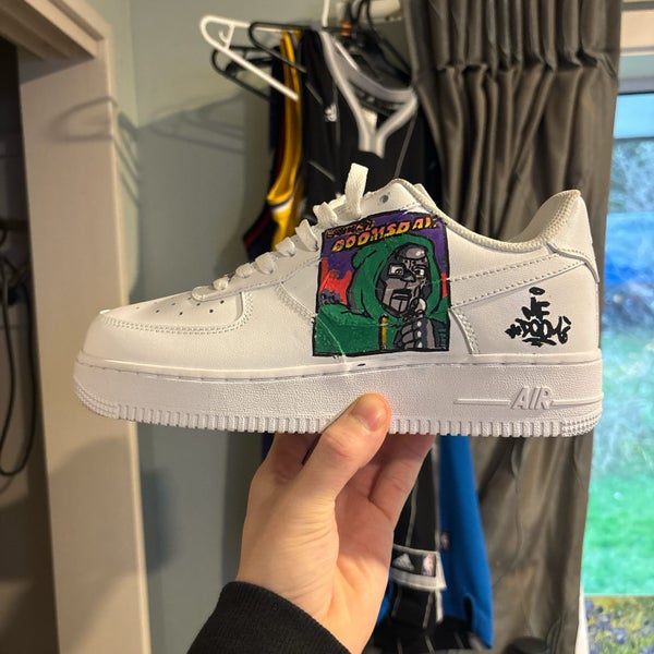 Custom White Nike Air Force 1 Trainers629376340628501118