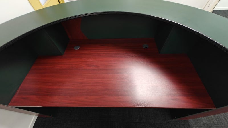 Beautiful Green office reception desk Carousel 2