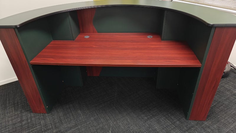 Beautiful Green office reception desk Carousel 4