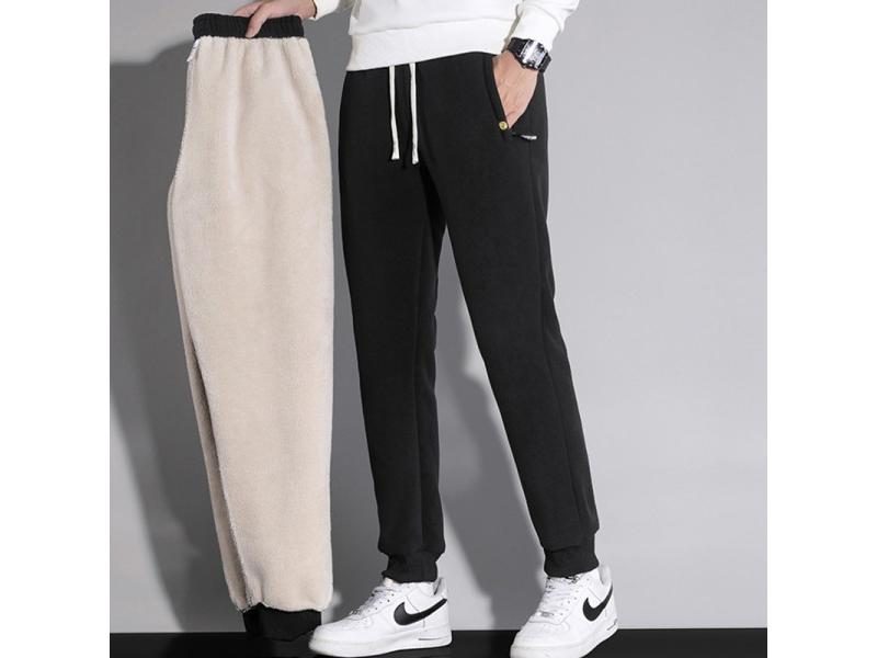 Winter Men's Warm Cotton Casual Running Pants L-8Xl With Zipper Pocket And Carousel 1