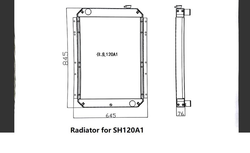 Digger Radiator for SH120A1 /A3 SH130 SH200A3 SK60-3/6 SK60-8 SK200-5 SK200-8 Carousel 2