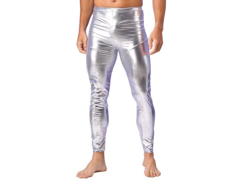 Mens Shiny 70s Disco Pants Straight Leg For Rave Party Festival Hip-Hop Dance Carousel 1