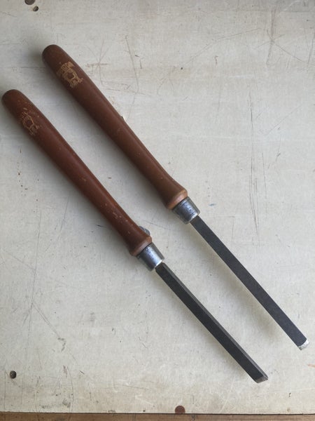 Wood working Lathe and Chisels Mounted To Table Carousel 10