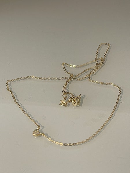 $1 reserve//14K Real Gold Plated Sterling Silver Mini Heart Necklace Carousel 4
