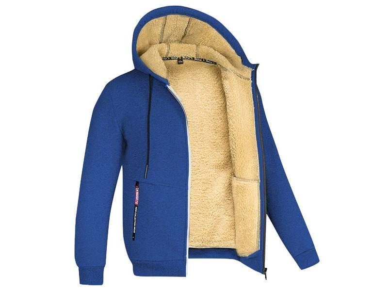 Trendy Sweatshirt Coat Front Pockets Warm Zipper Lamb Wool Jacket Men And Woman Carousel 1