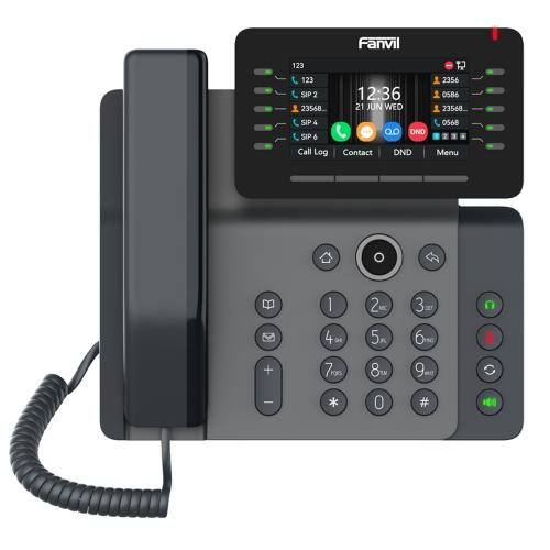 Fanvil V65 premium business phone, 20 SIP lines, adjustable 4.3-inch colour Carousel 1