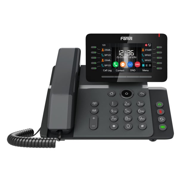 Fanvil V65 premium business phone, 20 SIP lines, adjustable 4.3-inch colour Carousel 2