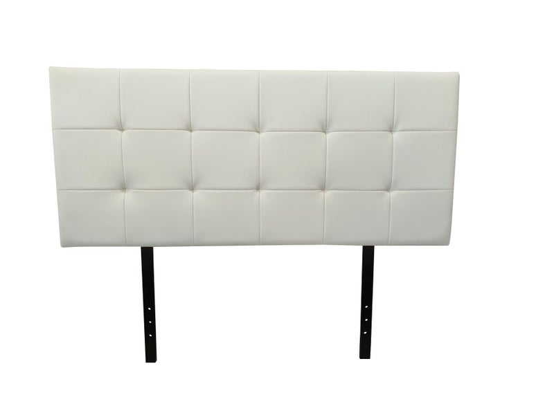 Headboard Queen Pvc Leather White Carousel 3