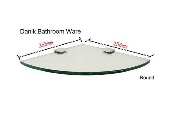 Bathroom Corner Glass Shelf 8mm Toughen Safety 250wx250w $45 Carousel 5