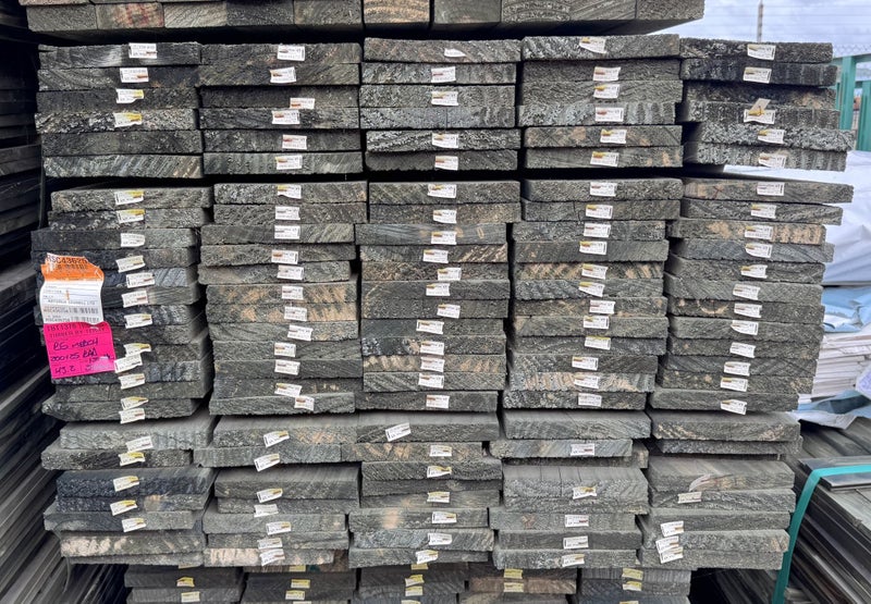 PINE, FENCING, ROUGH SAWN, MERCH, 200 x 25mm, H3.2 TREATED - 546m - TBT137862930695478785112