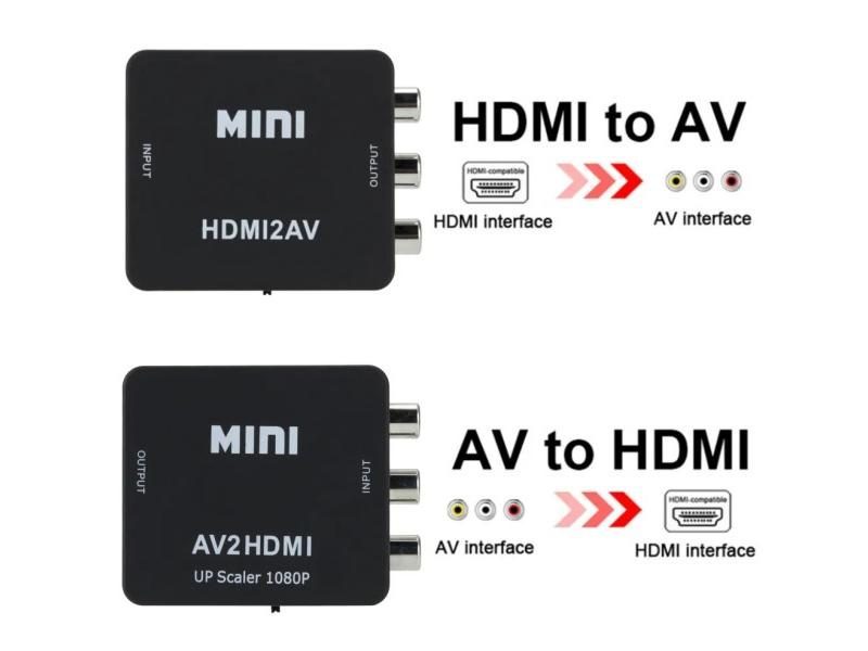 HDMI-compatible To AV RCA Adapter AV To HDMI Converter RCA AV/CVSB L/R Video Carousel 1
