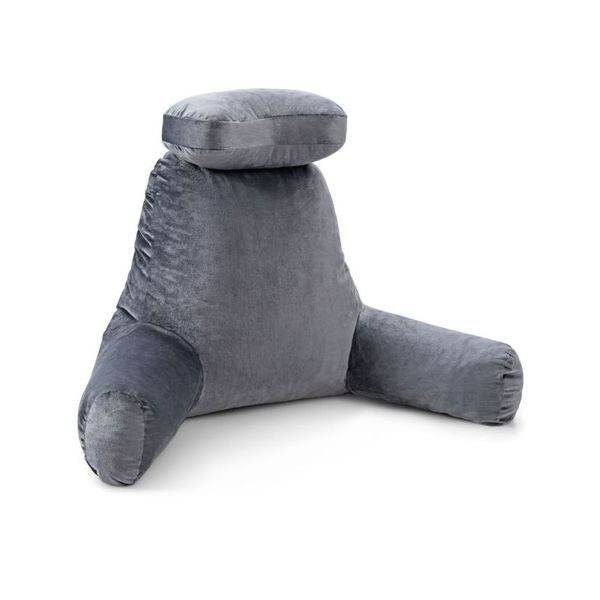 Bed Rest Reading Pillow With Support Arms Detachable Neck Roll Carousel 1