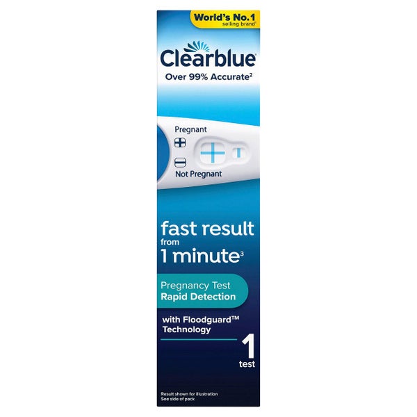 Pregnancy Test - Clearblue Rapid Detection, Result As Fast As 1 Minute, 1 Test Carousel 1