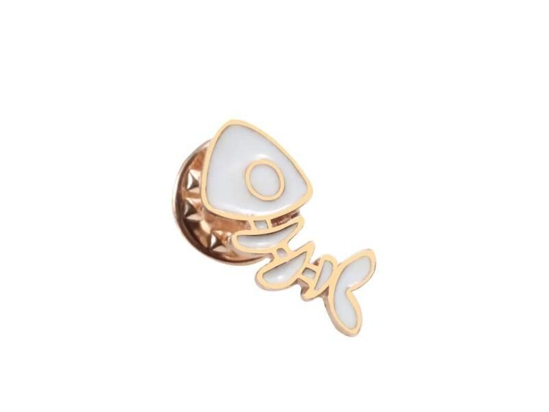 Cartoon Animal Brooch Black/white Couple Cat/fish Bone Enamel Pins For Lover Carousel 1