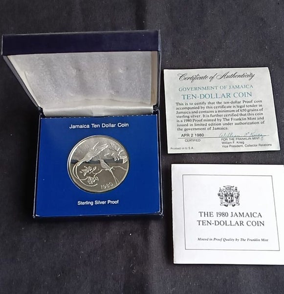 1980 Jamaica $10 Silver Proof Coin Carousel 1