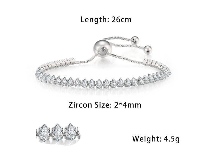 Fashionable Zircon Tennis Bracelets For Women With Crystal Chain Trendy Party Carousel 1