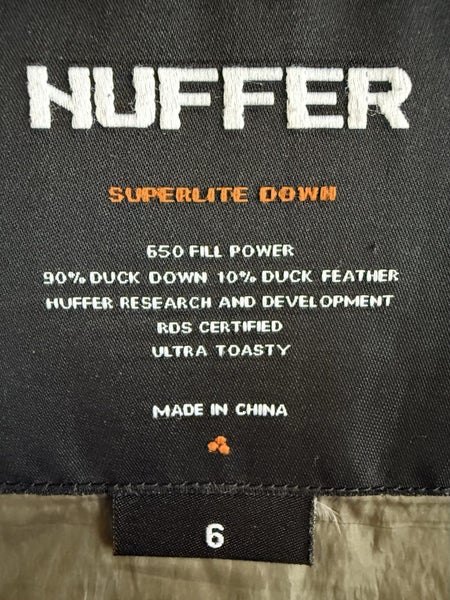HUFFER Superlite Down size 6 Olive puffer (purchased for $300)63002308195841113