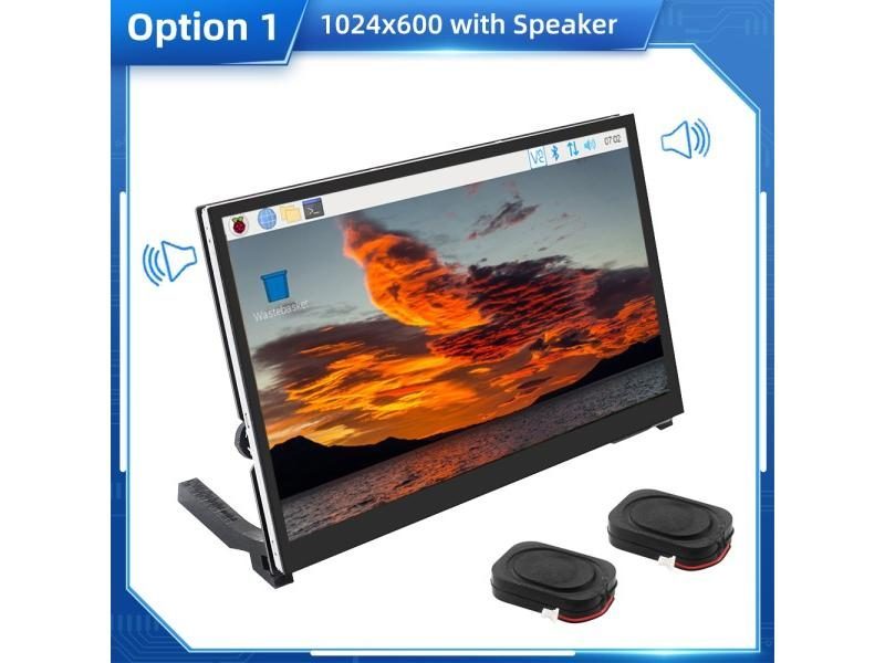 10.1 Inch IPS LCD For Raspberry Pi 5 / 4 Touch Screen 1024x600 / 1280x800 Carousel 1