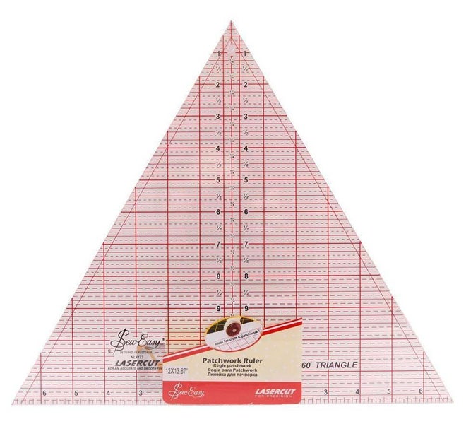 Quilting/Patchwork 60 Degrees Imperial Triangle Ruler Carousel 1