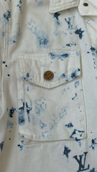 Louis Vuitton Paint Splatter White Denim Shirt – Size L62932735736450112