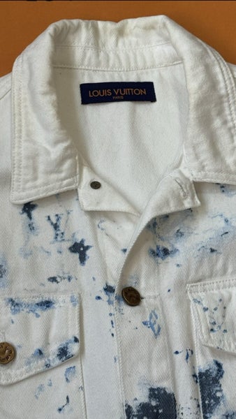 Louis Vuitton Paint Splatter White Denim Shirt – Size L62932735736450113