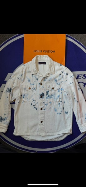 Louis Vuitton Paint Splatter White Denim Shirt – Size L62932735736450113