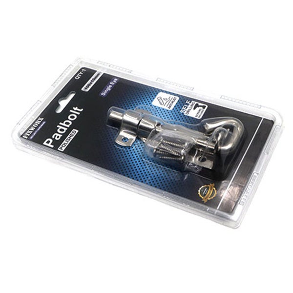PADBOLT SINGLE EYE STAINLESS STEEL 100MM Carousel 2