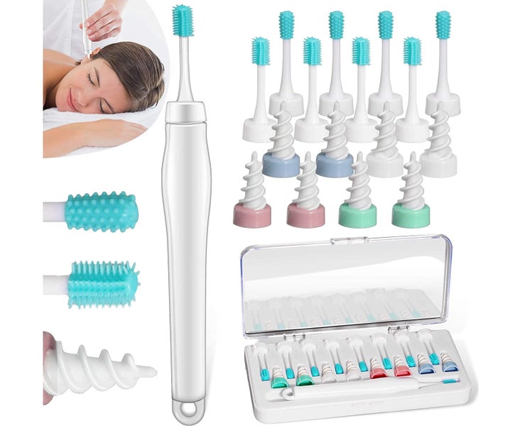 Ear Wax Remover, Q Grip Ear Wax Remover, Silicone Soft Ear Wax Removal Tool w Carousel 2
