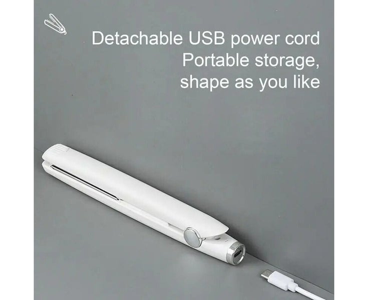 USB Rechargeable Curling Iron Hair Straightener Mini Dual-Purpose Hair Straig Carousel 5