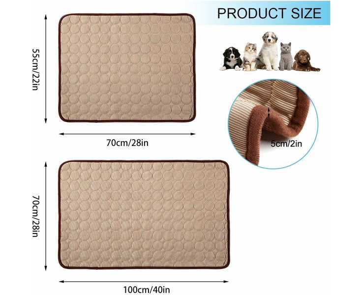 Dog Self Cooling Mat Pet Washable Summer Cooling Pads Cooling Blanket 100*70cm Carousel 2