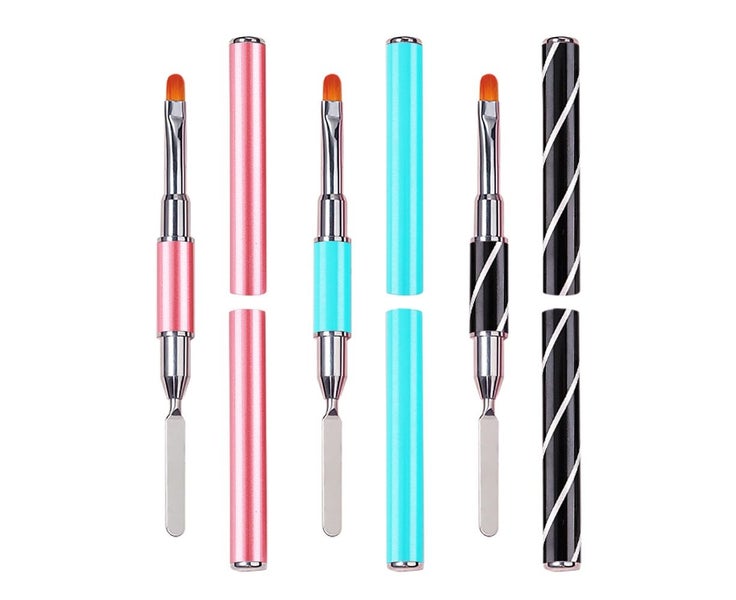 Double ended silicone nail brush and selector, 2-in-1 design silicone nail br Carousel 1