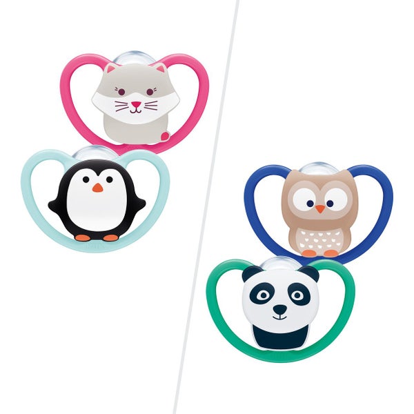 NUK Space Baby Dummy 18-36m, With Extra Ventilation, BPA-Free Silicone, 2 Pac... Carousel 2